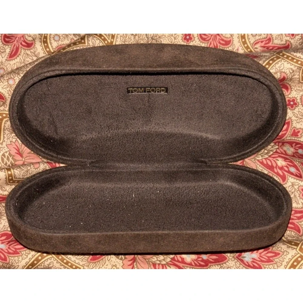 Tom Ford Sunglasses Case Only Brown Velvet Clamshell Eyeglasses Hard Shell
